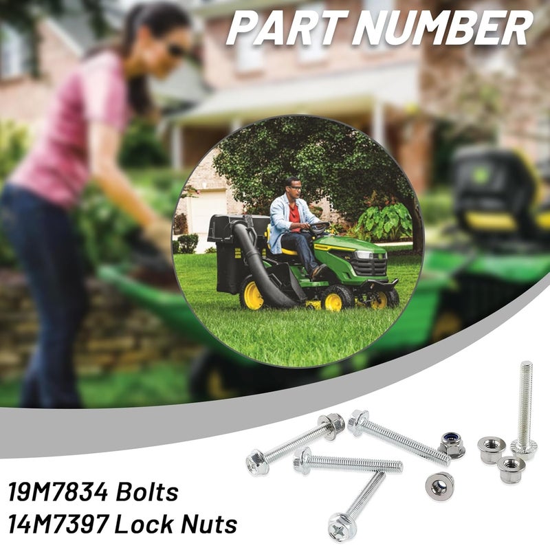 XTPTFABS 19M7834 14M7397 for John Deere Equipment Screw and Lock Nut，5PCS Auger Shear Bolt and Lock Nut Kit (5) - Image 4